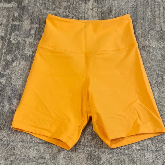 Lorna Jane Shorts Lorna Jane Orange Biker Shorts Like New Poshmark
